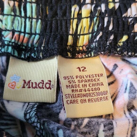 Mudd Girls Smocked Gaucho Pants with Palm Pattern Size 12 - Picture 5 of 5